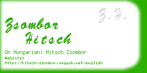 zsombor hitsch business card